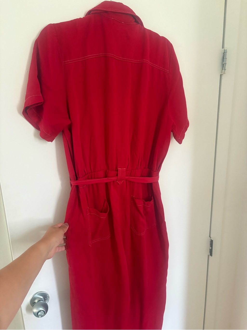 Me&B Red And Olive Green Jumpsuit — image 7 of 8